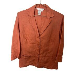 Max Studio salmon linen blazer sz M